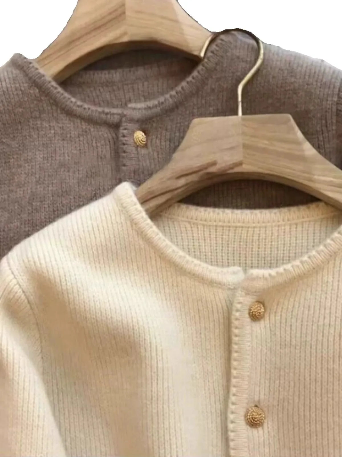 Women's cashmere crew cardigan