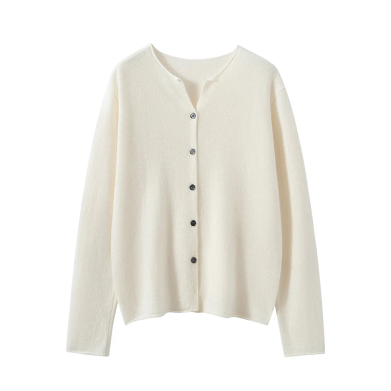 Women's cropped cashmere cardigan