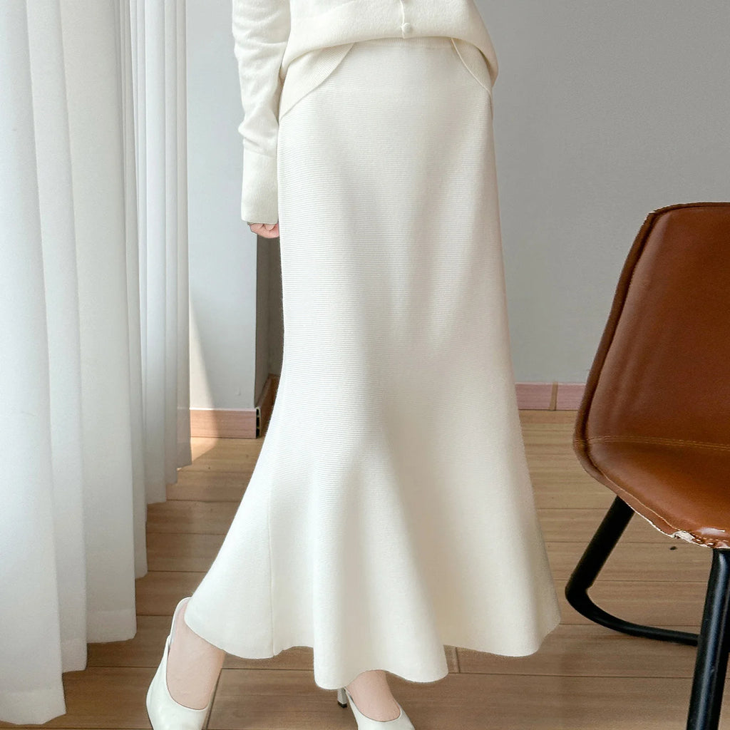 Cashmere Fishtail Skirt