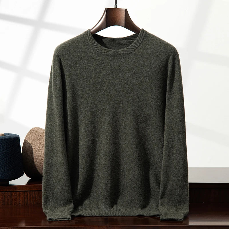 Saddle-Shoulder Cashmere Crew
