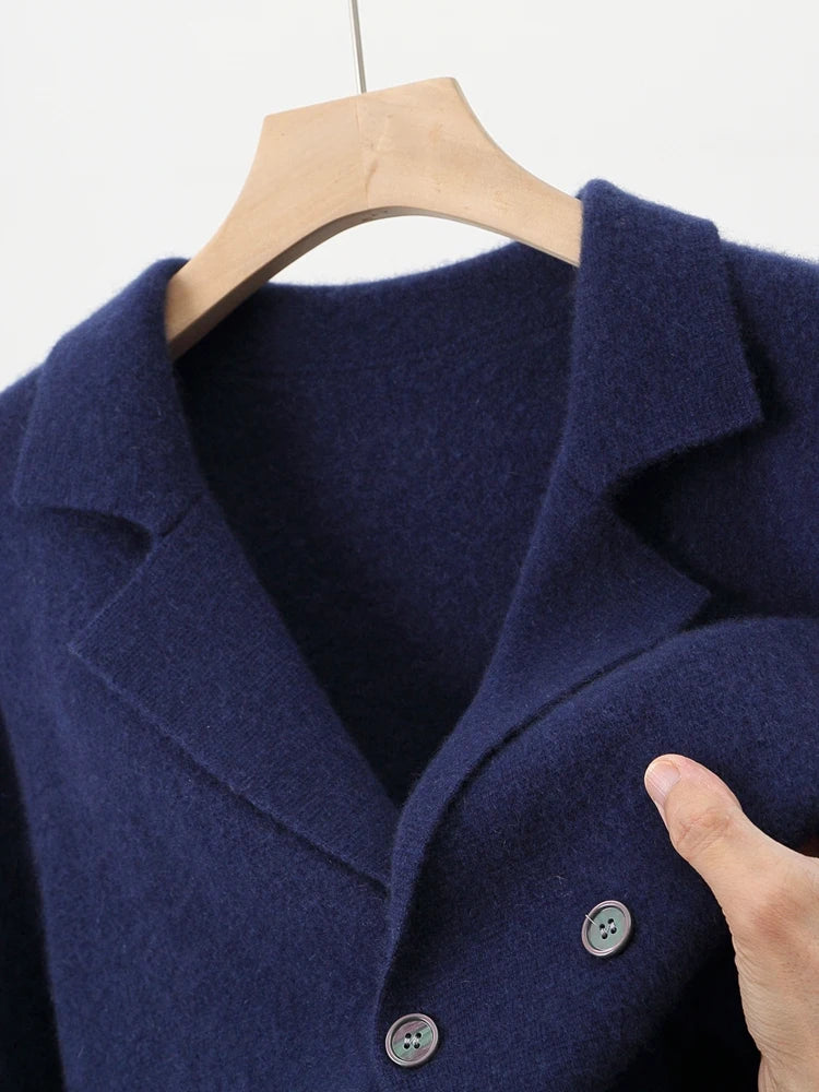Merino Lapel Cardigan