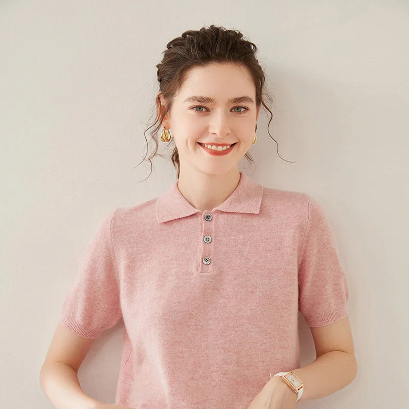Cashmere Polo Tee