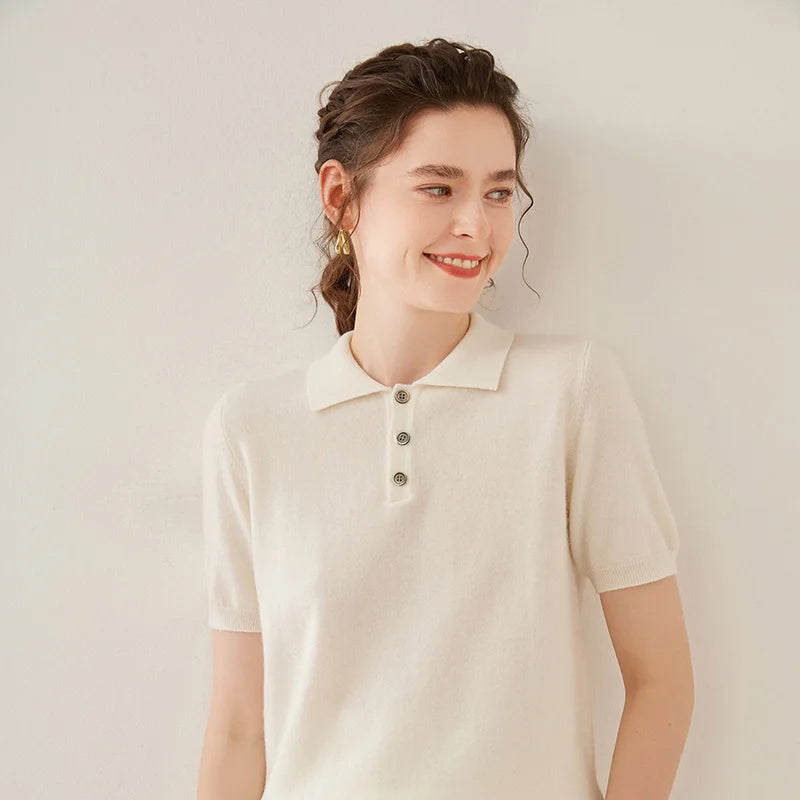 Cashmere Polo Tee