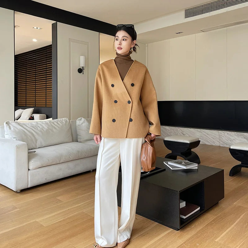 Women's double-faced cashmere jacket
