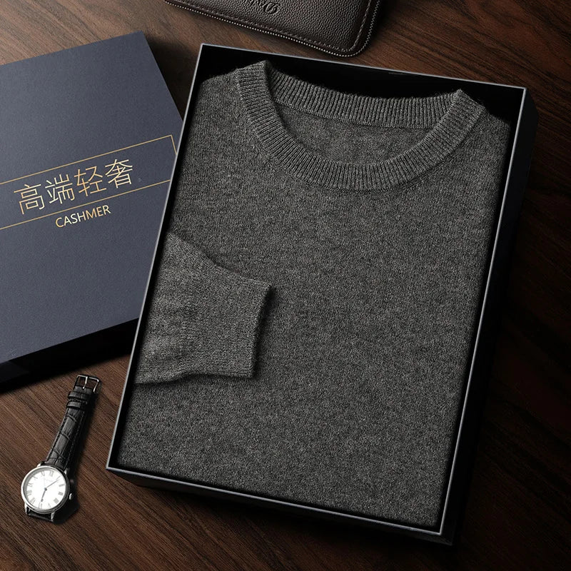 Men's heavyweight cashmere crewneck