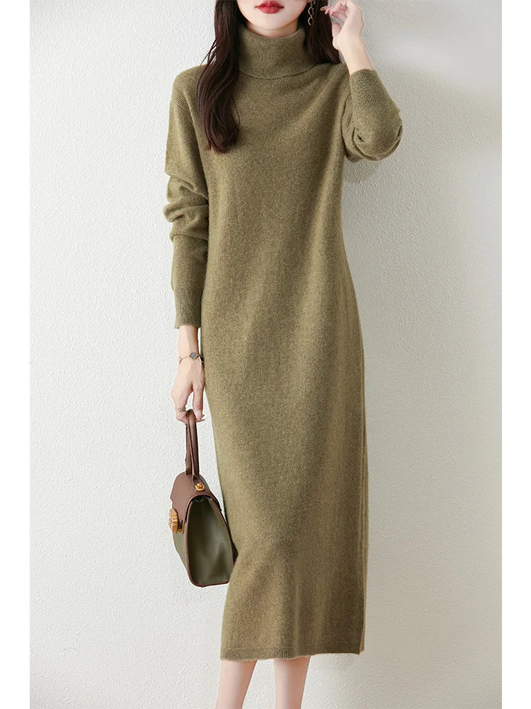 Merino Turtleneck Dress