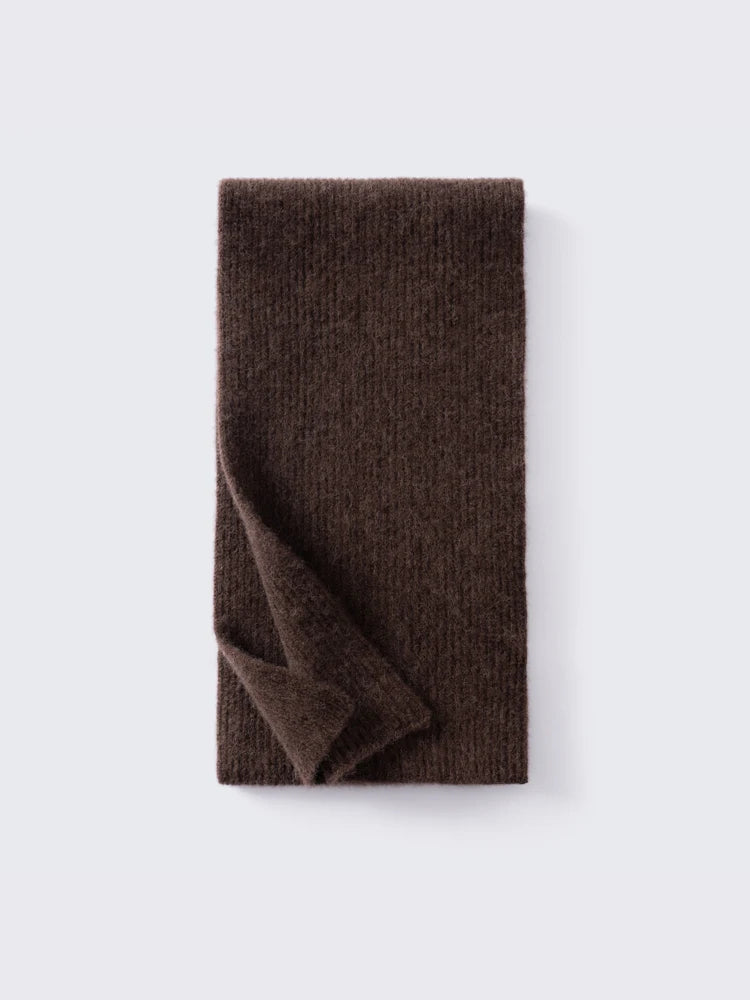 Ribbed alpaca scarf