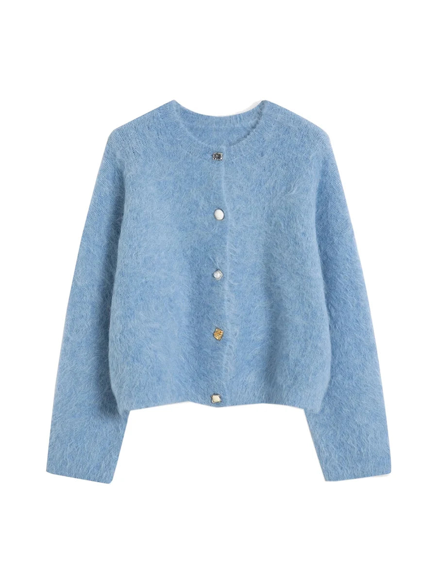 Women's alpaca-blend cardigan