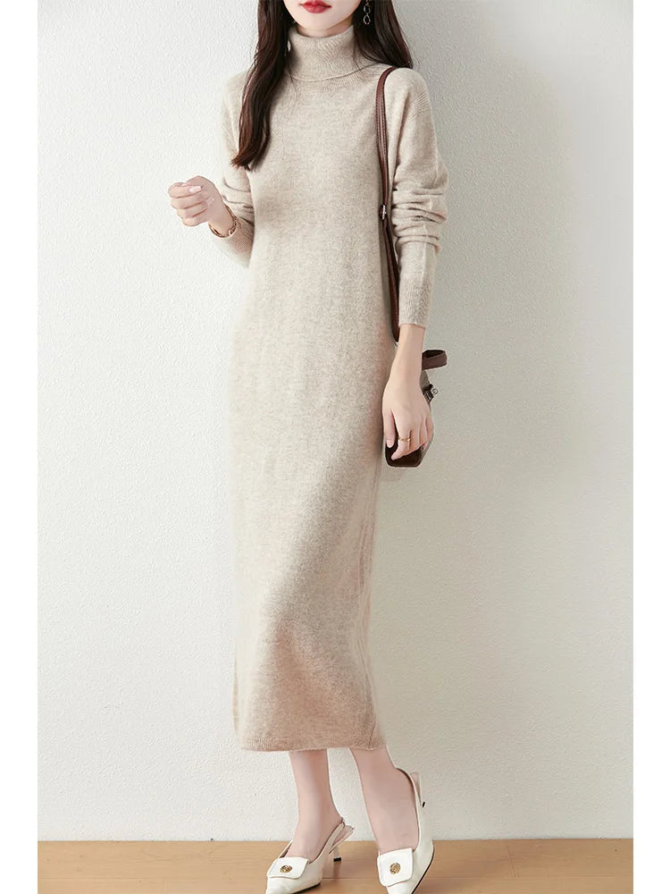 Merino Turtleneck Dress