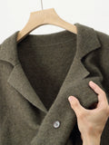 Merino Lapel Cardigan