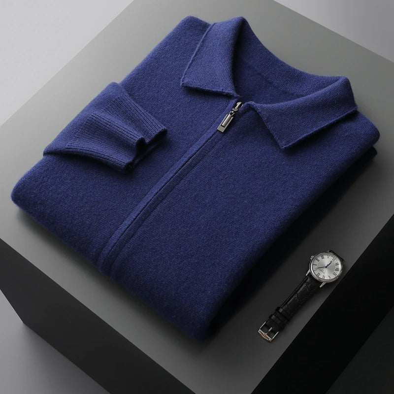 Men's cashmere full-zip cardigan
