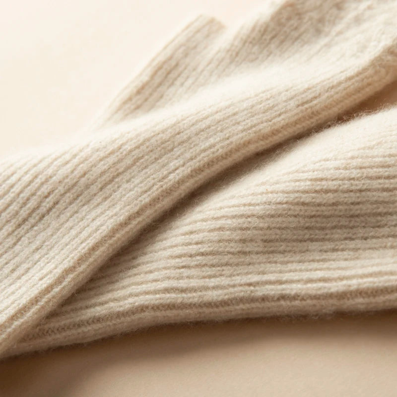 Cashmere half-finger gloves