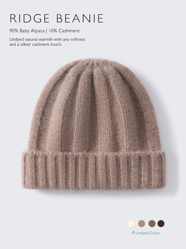 Alpaca ribbed beanie