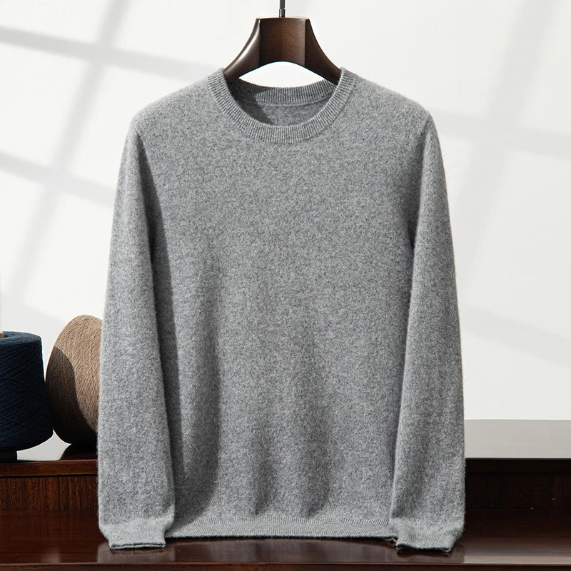 Saddle-Shoulder Cashmere Crew