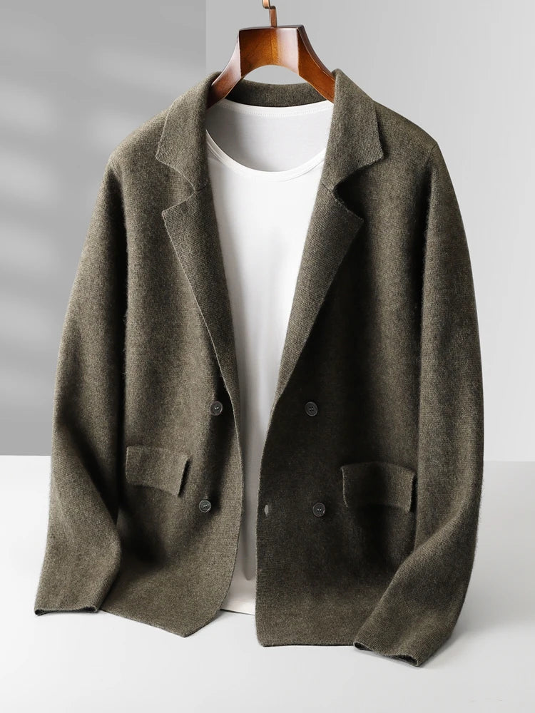 Merino Lapel Cardigan