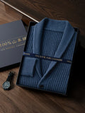 Men's cashmere shawl-collar cardigan