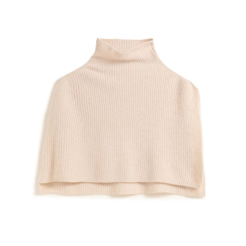 Cashmere Rib Poncho