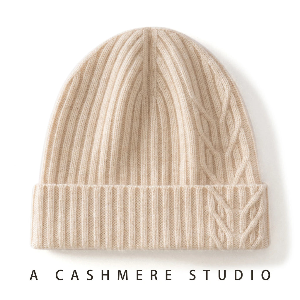 Cable Cashmere Beanie