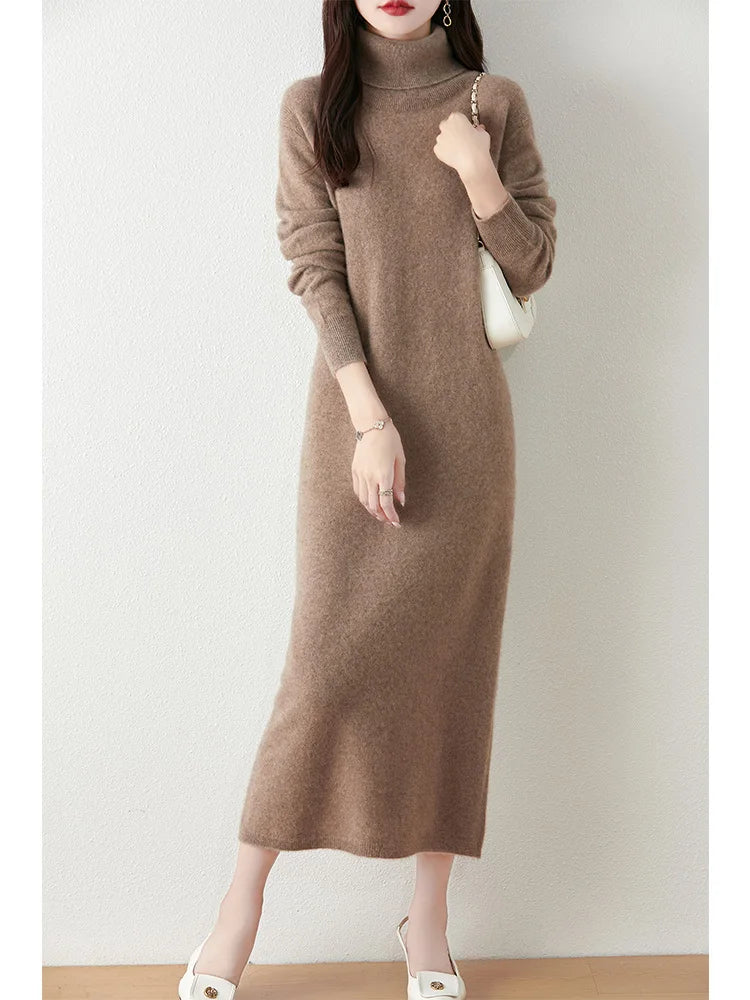 Merino Turtleneck Dress