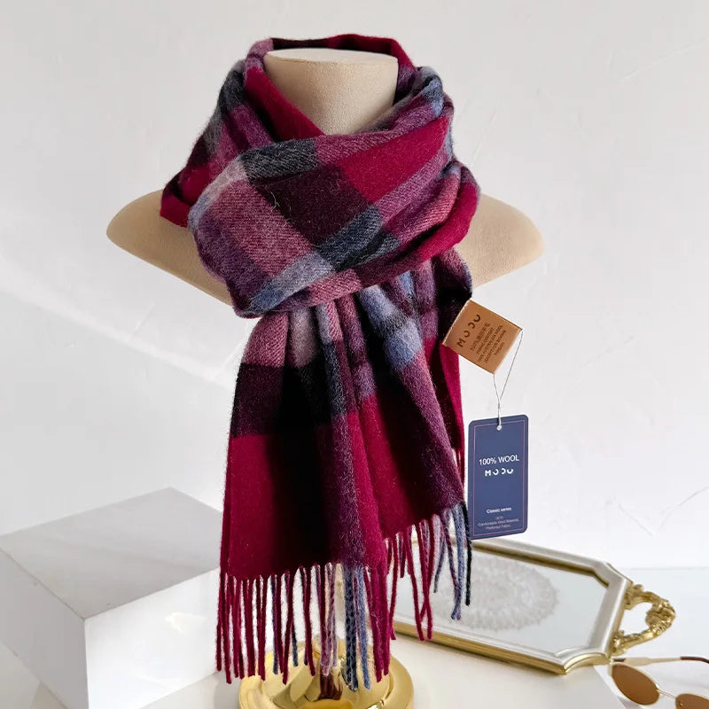 Wool Check Scarf