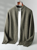 Men's merino zip cardigan