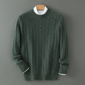 Men's cashmere cable crewneck