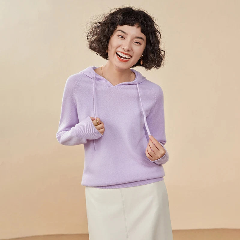 Women's cashmere hoodie