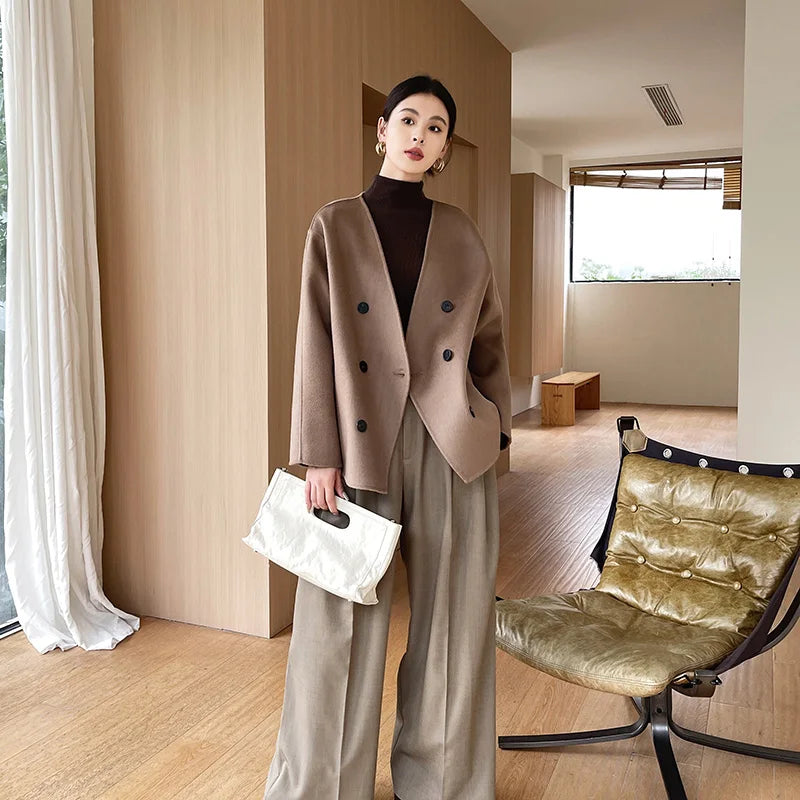 Women's double-faced cashmere jacket