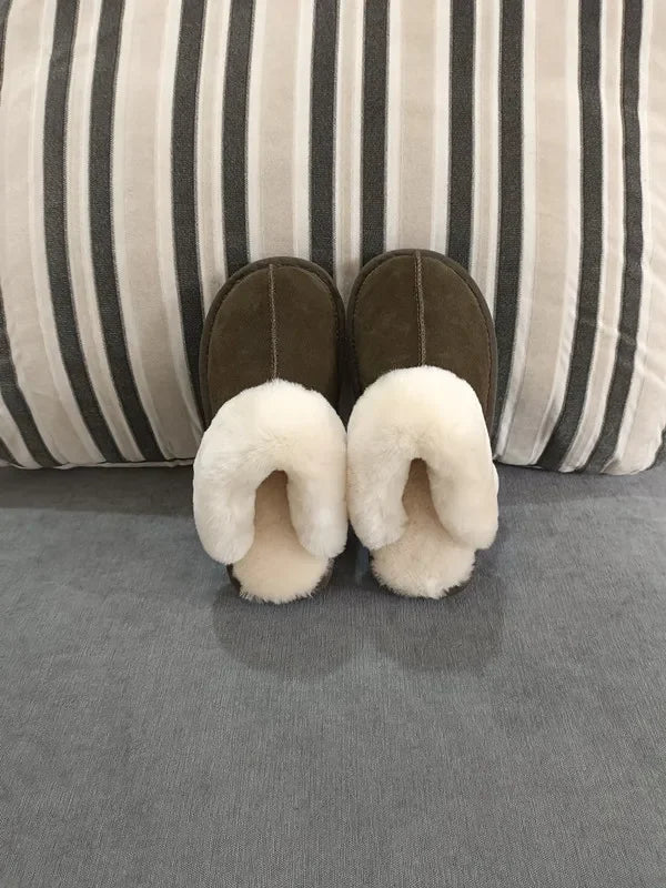Sheepskin shearling slippers