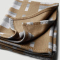 Camel Check Wool Throw