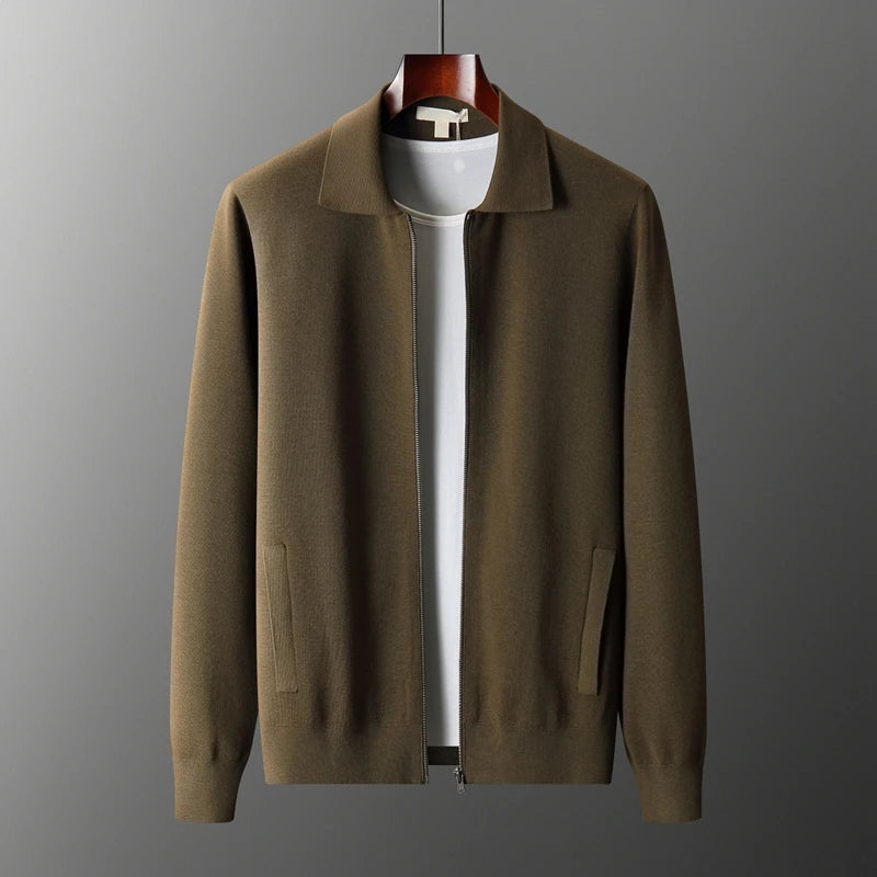 Men's cashmere full-zip cardigan
