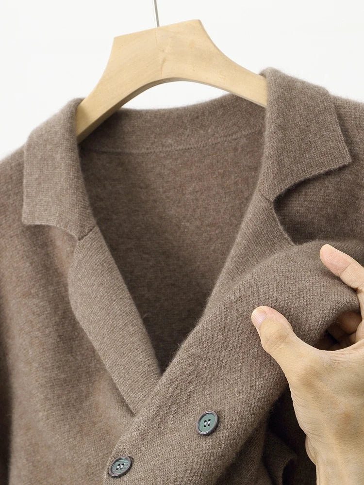 Merino Lapel Cardigan