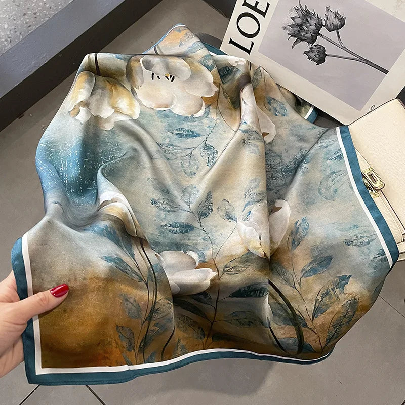 65 cm silk square scarf