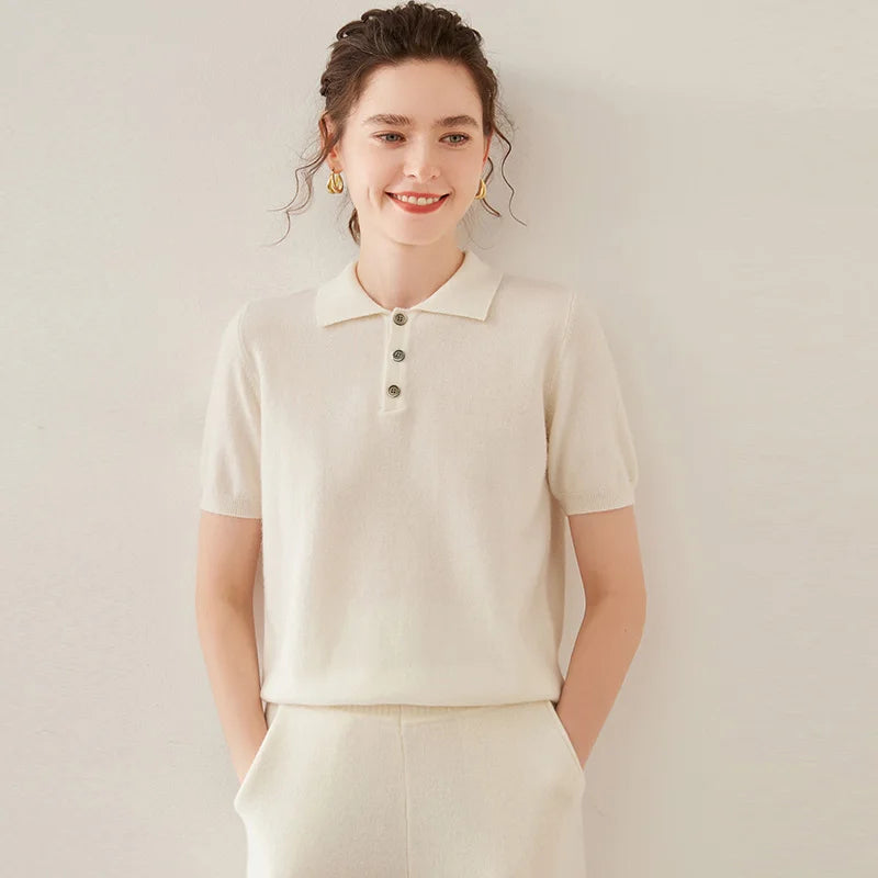 Cashmere Polo Tee