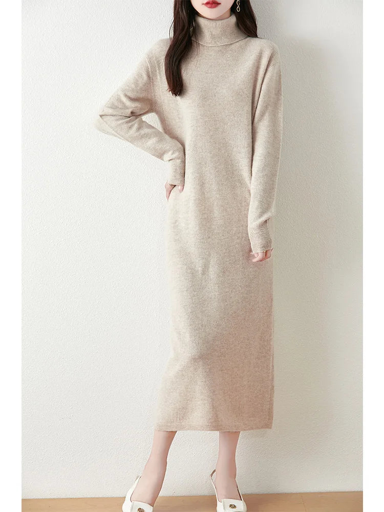 Merino Turtleneck Dress