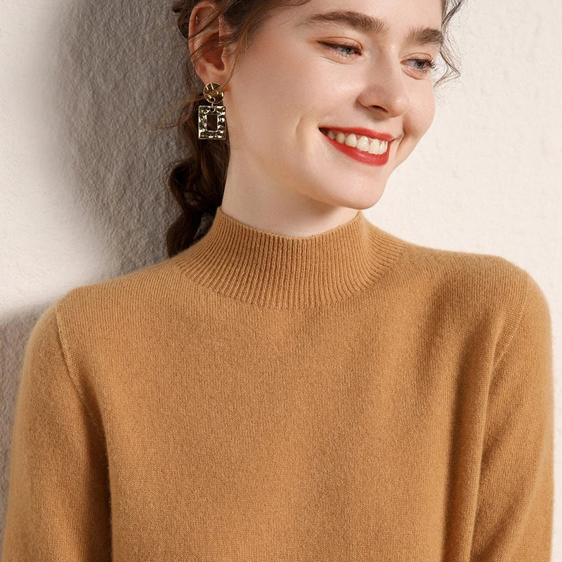 Cashmere Mock-Neck Tee