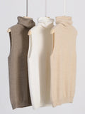 Sleeveless Merino Turtleneck