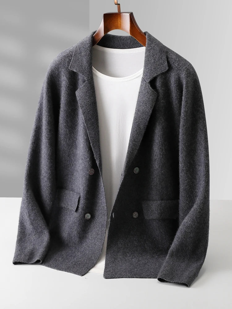 Merino Lapel Cardigan