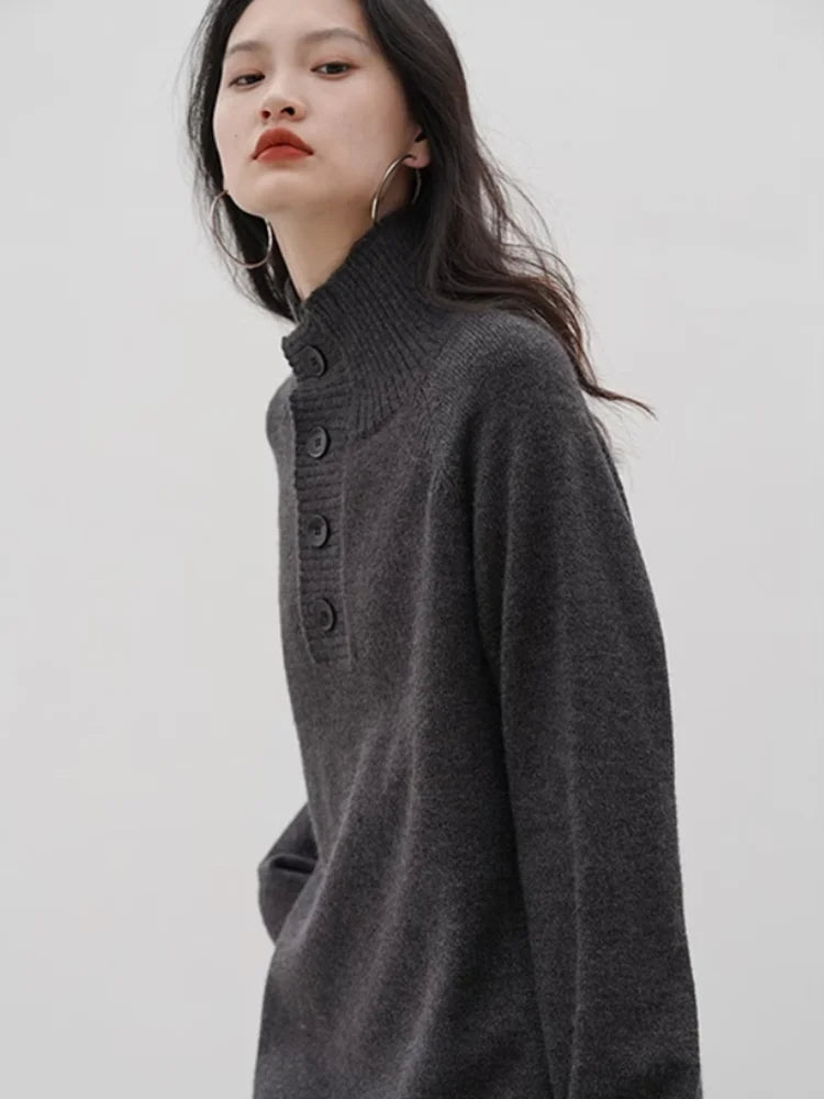 Cashmere high-neck sweater dress