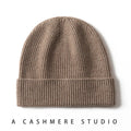 Ribbed Cashmere Beanie
