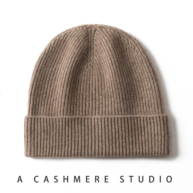 Ribbed Cashmere Beanie