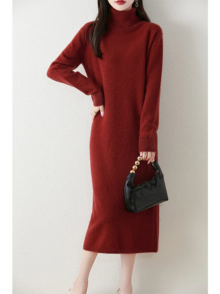 Merino Turtleneck Dress