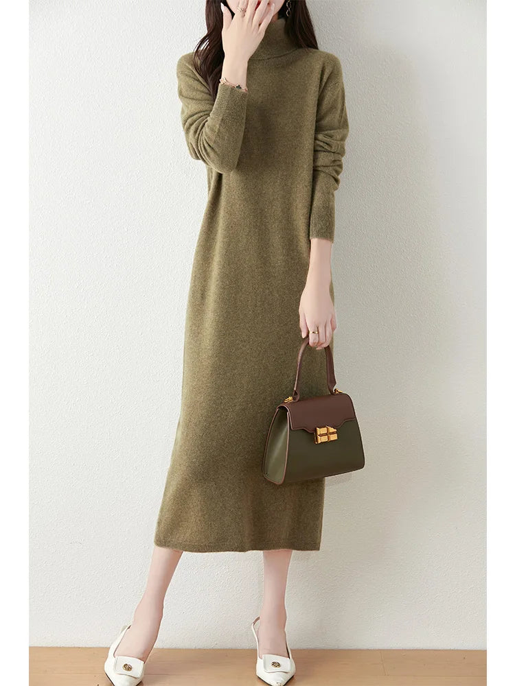Merino Turtleneck Dress