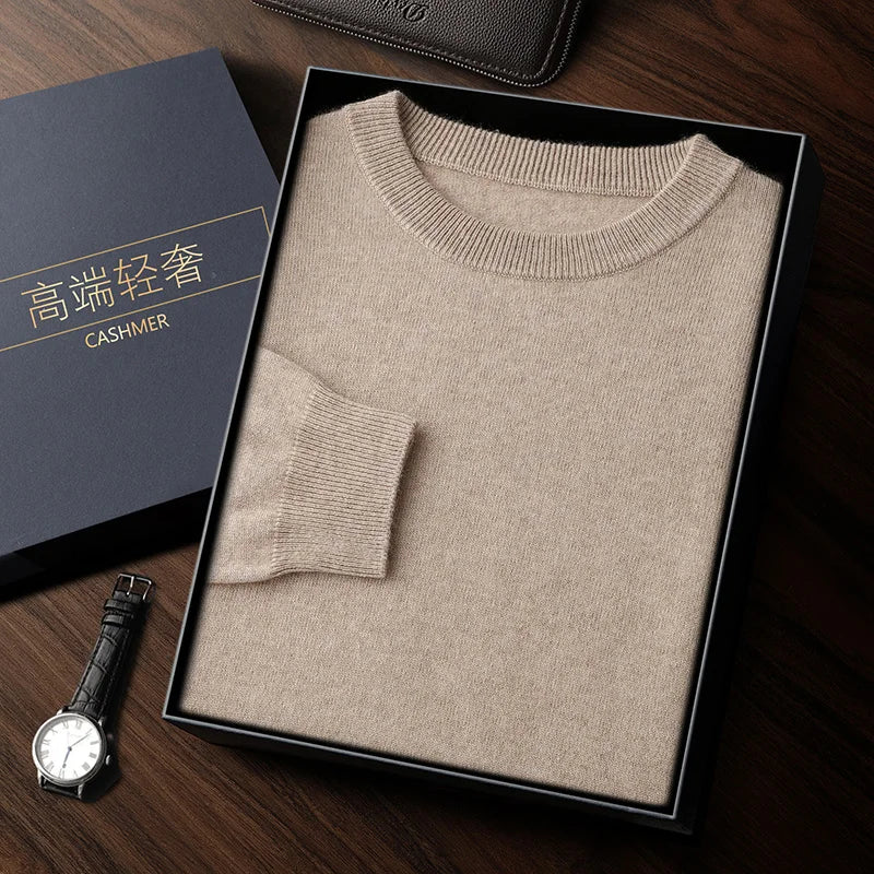 Men's heavyweight cashmere crewneck