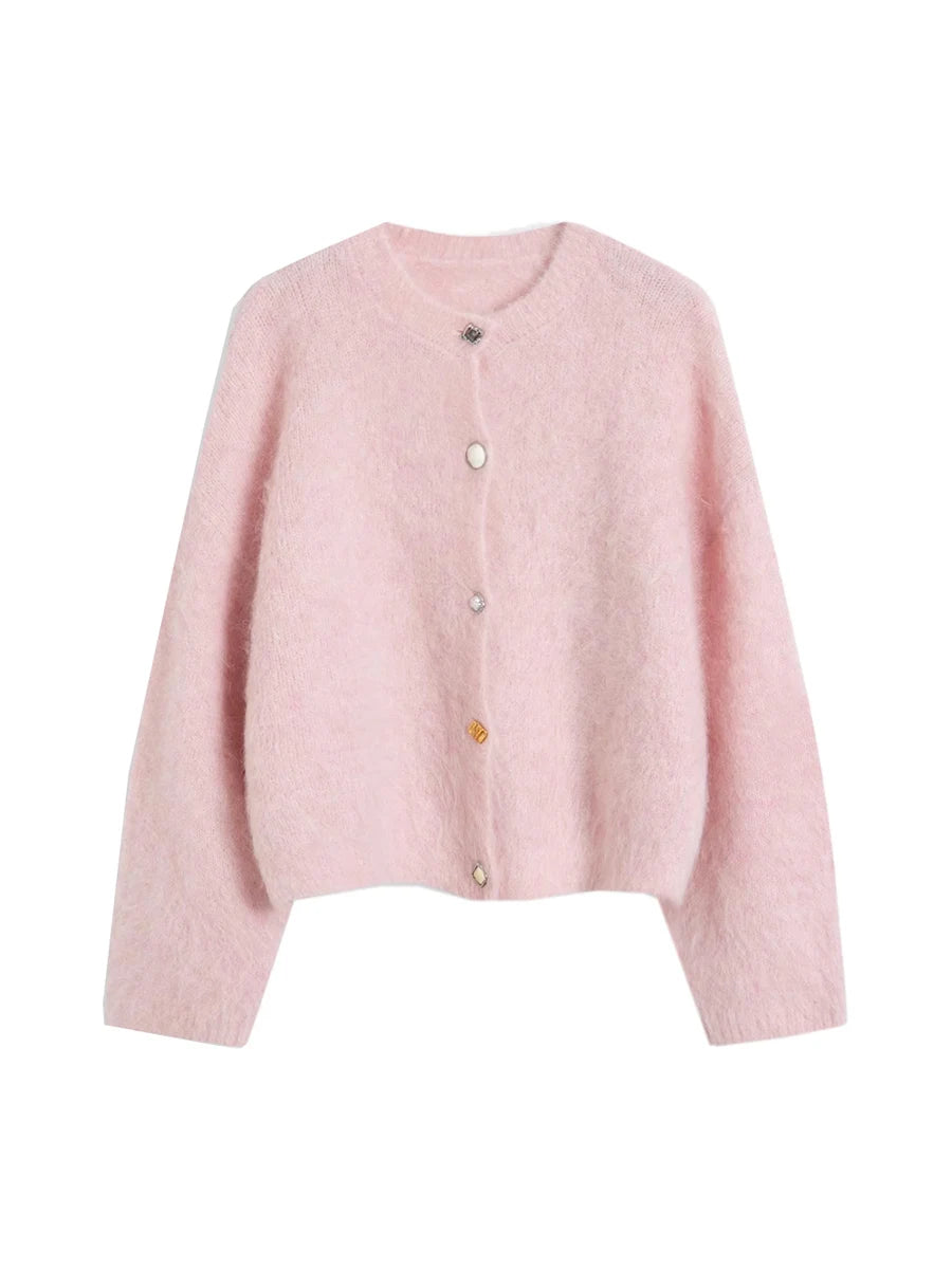 Women's alpaca-blend cardigan