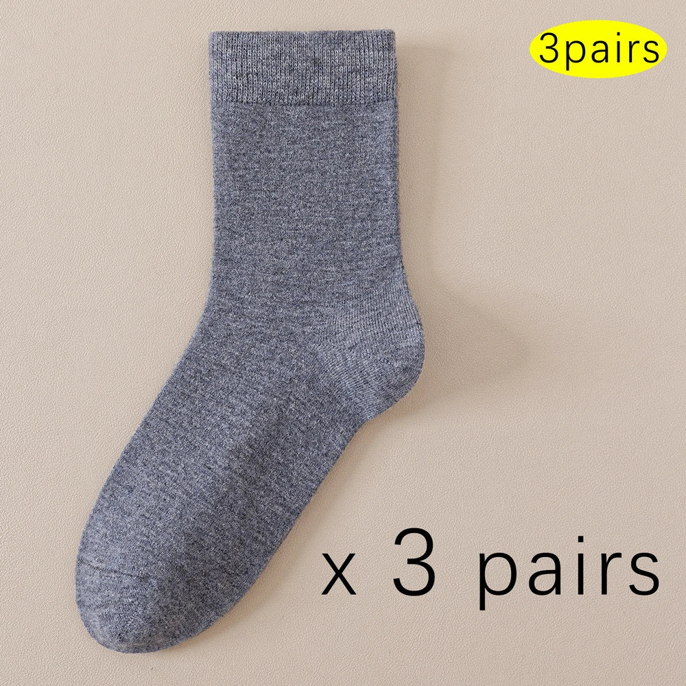 3 pairs merino crew socks