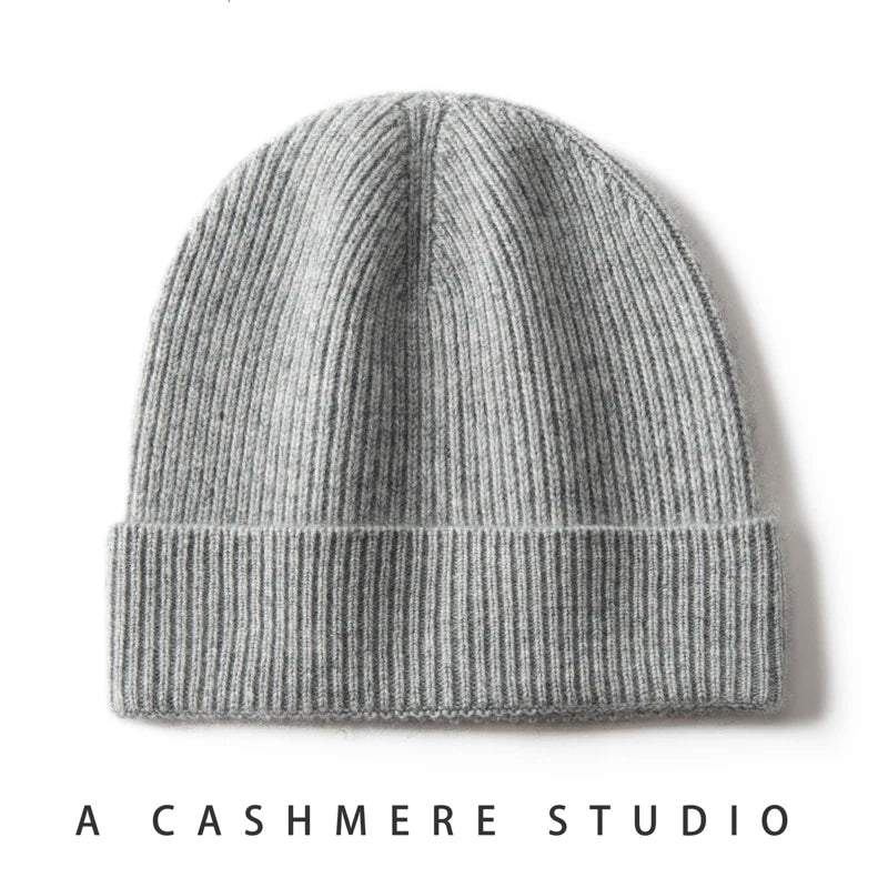 Ribbed Cashmere Beanie