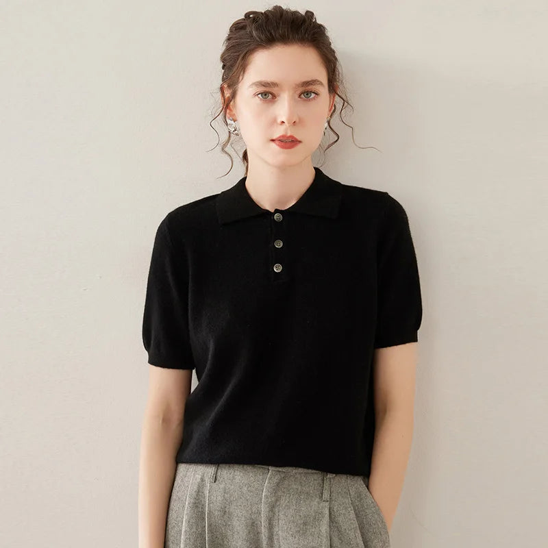 Cashmere Polo Tee