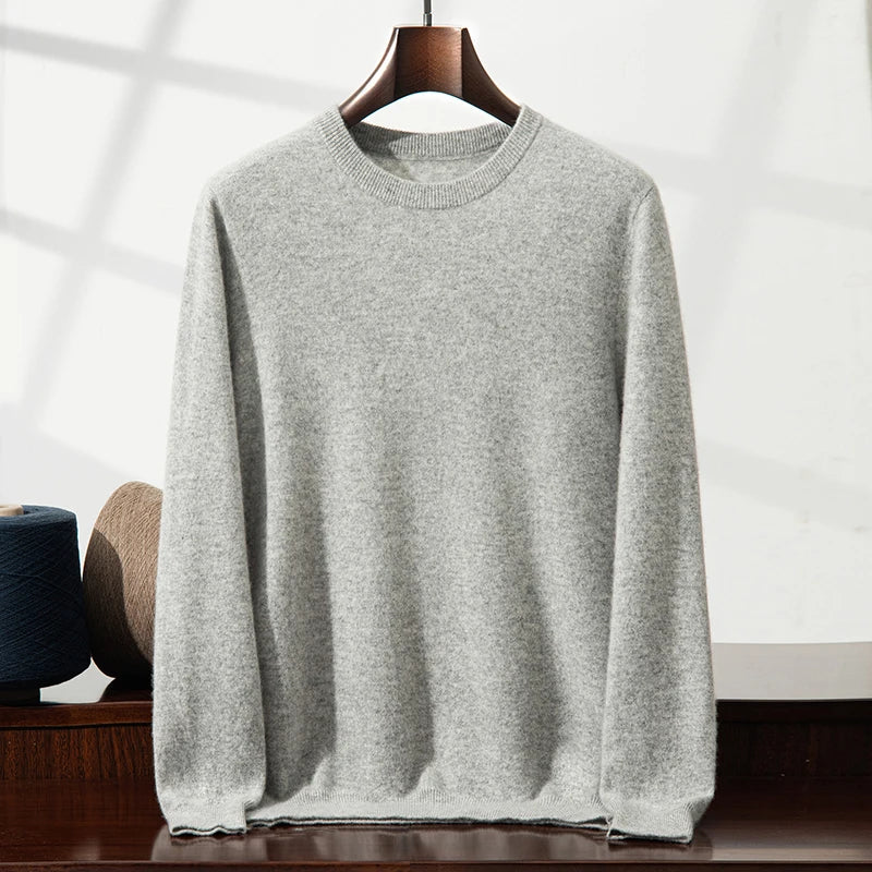 Saddle-Shoulder Cashmere Crew