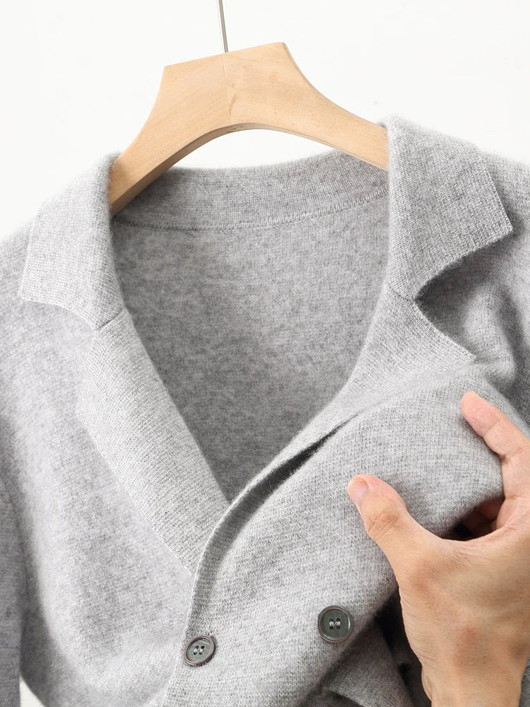 Merino Lapel Cardigan
